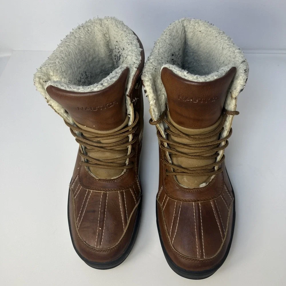 Nautica Men's Lockview Duck Boots - Brown/Tan - Size‎ 11 - Winter Snow Boots